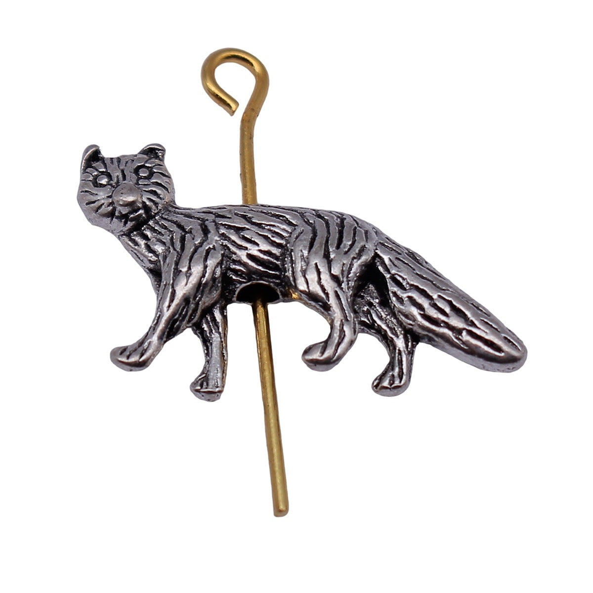 22x12mm 1.5g Antique Silver Zinc Alloy Fox Shape Loose Metal Beads for Bracelet Jewelry Making