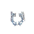 Silver Tone Hollow Leaf Vine Clip On Ear Cuff No Piercing view 5