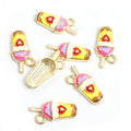 Enamel-Look Silver Gold Heart Alloy Charms in 14 Styles view 10