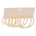 Gold Hoop Earrings Wrapped With Pearls And Irregular Beads view 5