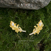 Gold Feather Stud
