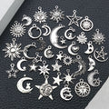 Antique Silver Sun and Moon Metal Charms with 38 Listed Options view 4