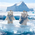 Flocked Polar Bear Scarf Phone Charms Four Blue Styles view 3