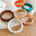 Twisted Rope Marbled Acrylic Bangle Bracelets Six Colors view 2