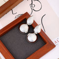 Polished Teardrop and Round Ball Statement Earrings view 3