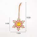 Rhinestone Snowflake Christmas Ornament Metal Cord Hanger view 3