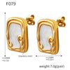 Gold Enamel Studs