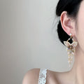 Pink Crystal Butterfly Chandelier Statement Drop Earrings view 4