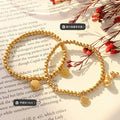 Gold Bead Elastic Bracelet Fu Gourd Or Double Happiness view 2