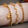 Crystal Station Charm and Fish Skeleton Bracelets in Two Finishes view 3