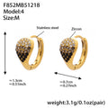 Crystal Teardrop Hoop Earrings in Seven Colors and Three Sizes view 12
