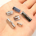 Stainless Steel Serrated Ribbon End Crimps in Six Sizes view 4