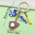 Baseball Charm Keychains in 26 Pictured Variations for Bags and Keys view 9
