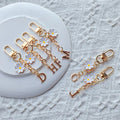 Gold Letter Daisy Flower Keychain Charm With Lobster Clasp view 2