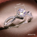 Round Solitaire Infinity Ring In Four Stone Colors view 5