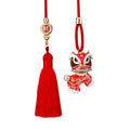 Jeweled Lion Dance Car Hangers in Eight Colors plus One Plain Red Tassel view 5