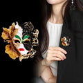Mask Sculpted Metal Brooch Pin for Jackets and Lapels view 3