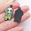Enamel Zinc Alloy Halloween Skull Devil Charm Pendant for DIY Necklace Keychain Jewelry