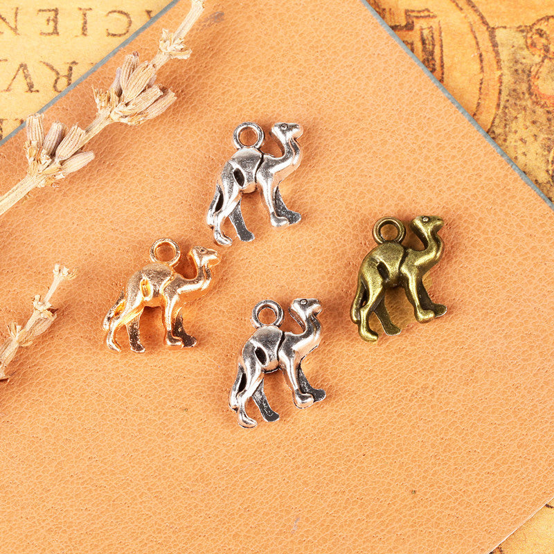3D Camel Alloy Charm Pendant 15x14mm