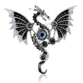 Steampunk Enamel Dragon Brooch Pin With Gears 4 Colors view 5