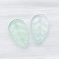 Translucent Glass Leaf Charms in Nine Green and Iridescent Finishes view 9