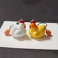 Hen and Egg Figure Phone Strap Charms in Two Colors view 1