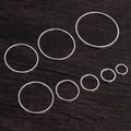 Smooth Round Metal Hoop Components in Gold and Silver Tones view 2
