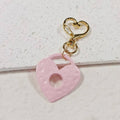 Hammered Open Heart Charms with Gold Tone Heart Clasps view 8