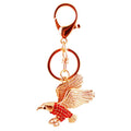 Rhinestone Eagle Metal Keychain With Lobster Clasp, Six Color Options view 5