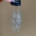 Filigree Teardrop Chandelier Hook Earrings in Two Tones view 6