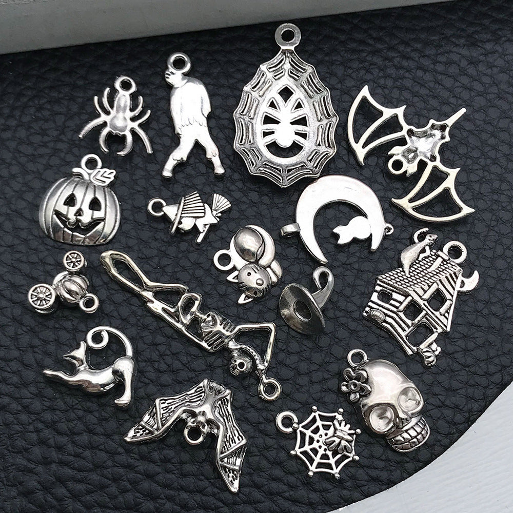 Zinc Alloy Halloween Pumpkin Bat Magic Hat Charm Pendant for DIY Bracelet Necklace
