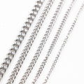 Stainless Steel Jewelry Chain in Ten Sizes and Two Finishes view 2