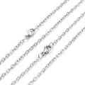 Fine Link Necklace Chains with Lobster Clasps in Two Finishes view 7