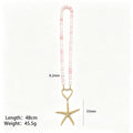 Colorful Round Bead Necklaces With Seven Novelty Gold Tone Pendants view 9