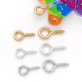 Threaded Screw Eye Pins in Two Sizes Jewelry Findings view 2