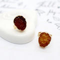Gold Tone Irregular Druzy Adjustable Open Rings in Two Colors view 5