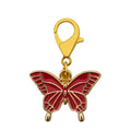 Enamel Butterfly Keychain Gold Lobster Clasp Seven Colors view 7
