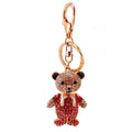 Rhinestone Bear Metal Keychain in Six Style Options view 5