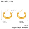 F1118 GoldMediumRoundedHoop