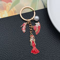 Red Black and White Dress Mannequin Metal Keychain Set view 4