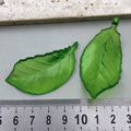 Acrylic Transparent Green Leaf Charm Pendant for DIY Earrings Necklace Hair Accessories
