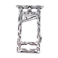 Guillotine Frame Metal Charm in an Antique Silver Finish view 3