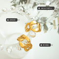 Chunky Open Curb Chain Link Rings Gold Or Steel Tone view 2