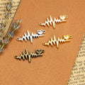Heartbeat Line Two-Hole Metal Bracelet Connectors for Jewelry Making view 1
