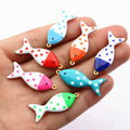 Polka Dot Enamel Fish Charms in Eight Color Options view 3