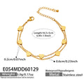 Double Layer Heart Bracelets in Gold Silver and Rose Gold Tone view 8