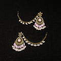 Eight Color Teardrop and Flower Upper Ear Chain Earrings view 2