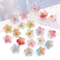 Ten-Color Translucent Five-Petal Glass Flower Charm Collection view 4