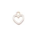 Open Heart Enamel Charms in White Red and Black Colorways view 4
