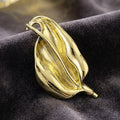 Sculpted Calla Lily Brooch in Polished Metal for Jackets and Scarves view 3